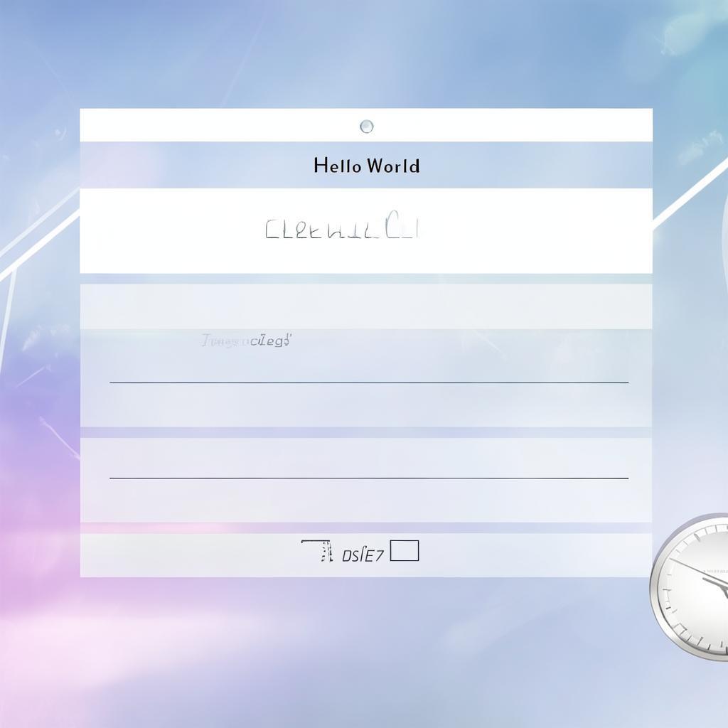 HelloWorld时间戳显示设置